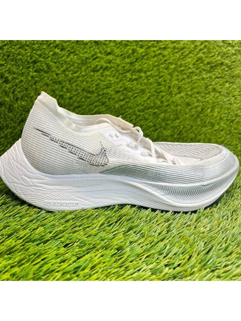 Nike ZoomX Vaporfly Next% 2 Womens Size 8 White Black Running Shoes Sneakers